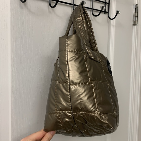 Gold / Bronze Quilted Puffer Small Handbag / Crossbody Bag - Picture 6 of 15